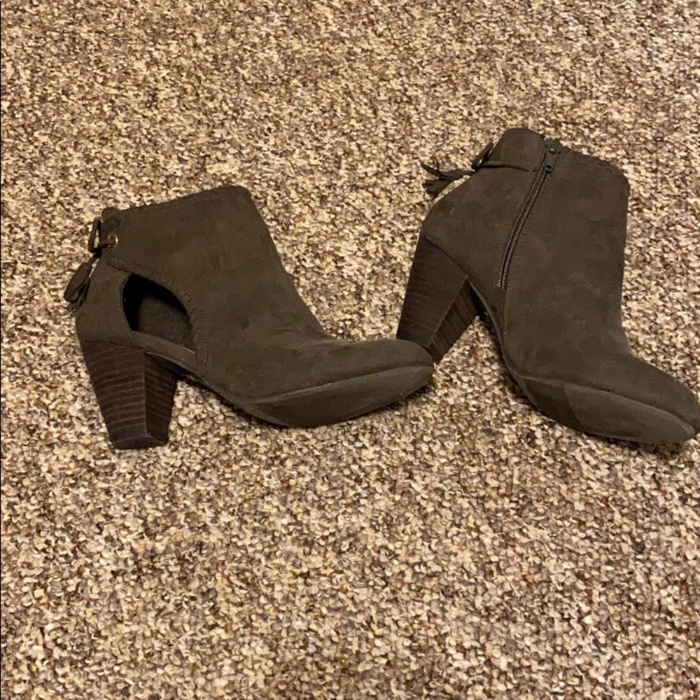 Report Olive Green Booties